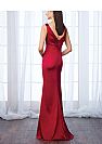 Sheath Pleated Burgundy Mother of the Bride Dresses