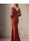 Brick-red Sheath Mother of the Bride Dresses with Peplum