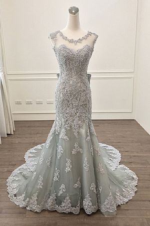 Stunning Backless Lace Beading Evening & Gala Dress