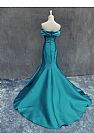 Ruched Strapless Emerald Green Evening Dress