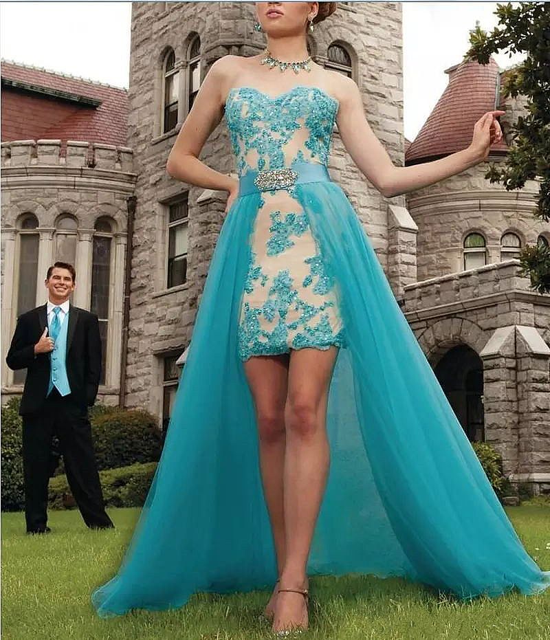 prom dress with train