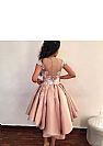 Chic Short Champagne Embroidered Prom Dresses with Overskirt