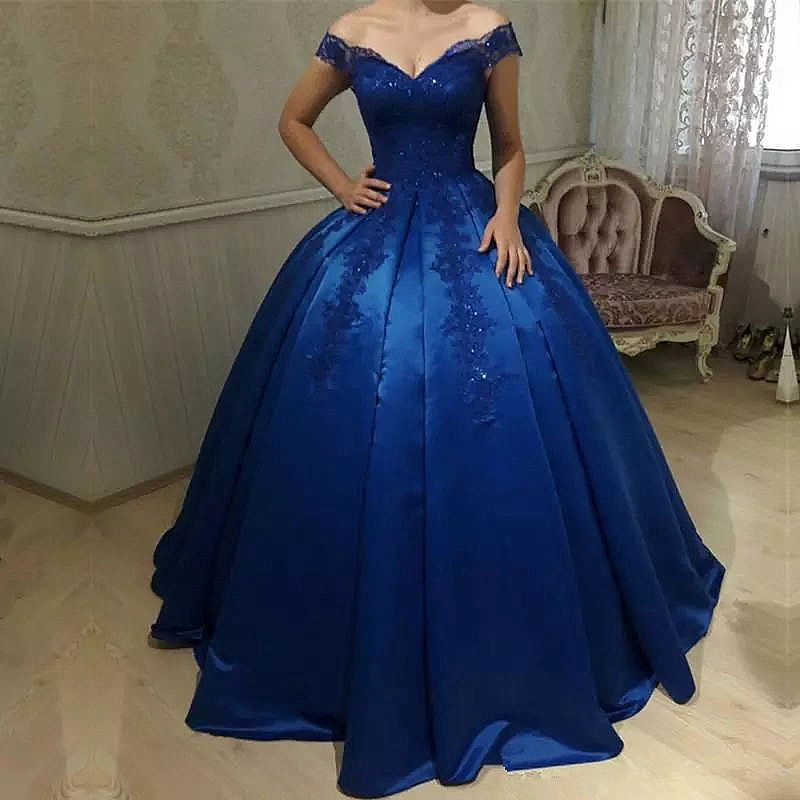 box pleated ball gown