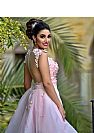 Pink Appliqued Mini Prom Dresses with Removable Skirt