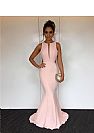 Elegant Pink Formal Evening Dresses with Open Back