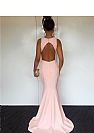 Elegant Pink Formal Evening Dresses with Open Back