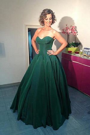 Sweetheart Green Ball Gown Prom Dresses Pageant Gowns