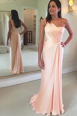 Stunning Blush Pink Bridesmaid Dress Wedding Party Dress