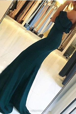 Off the Shoulder Side Split Prom Evening Dress