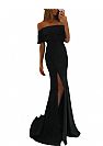 Off the Shoulder Side Split Prom Evening Dress