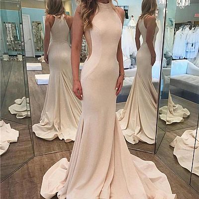 2018 Fabulous White Mermaid Prom Evening Dress