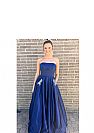 Beaded Strapless Long Prom Dresses with Pockets