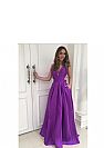 Gorgeous Double V-Neck Prom Dresses Pleated with Pockets