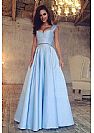 Sky Blue Two Pieces Evening Dresses with Straps