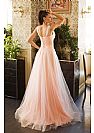 Lace Up Pink Tulle Bridesmaid Dresses Evening Gowns