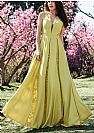 Stunning Yellow Prom Dresses Open Back with Lace Appliques