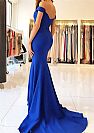 Off the Shoulder Royal Blue Bridesmaid Dresses Formal Gowns