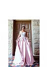 Gorgeous Pink Ball Gowns with White Appliques & Straps