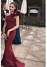 Stylish One Shoulder Flounced Burgundy Prom Dresses