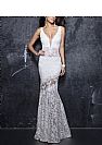 Sexy See Through Lace Mermaid Evening Dresses for Wedding