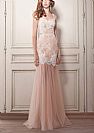 Champagne Formal Evening Gowns with Detachable Tulle Skirt