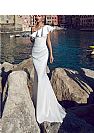 White Flounced One Shoulder Mermaid Evening Dresses