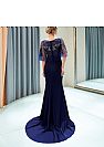 Sparkling Beaded Evening Dresses with Cape Sleeves