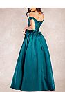 Off the Shoulder Blue Evening Dresses with Pockets Lace Up