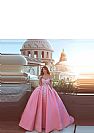 Stunning Off the Shoulder Pleated Pink Ball Gowns with Flowers