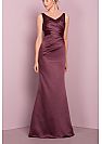 Simple Ruched Purple Evening Dresses Long