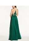 Elegant Green Applique A-line Chiffon Evening Dresses