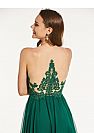 Elegant Green Applique A-line Chiffon Evening Dresses