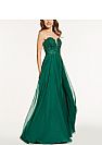 Elegant Green Applique A-line Chiffon Evening Dresses