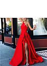 Stylish Red Hi-low Side Split Prom Dresses