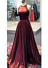 Designer Brown Halter Side Split Evening Dresses