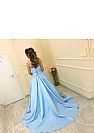 Light Blue Sweetheart Ball Gown Evening Dresses