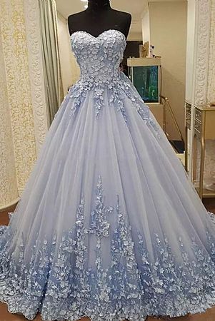 Princess Lavender Tulle Sweetheart Occasion Dress Long Prom Dress