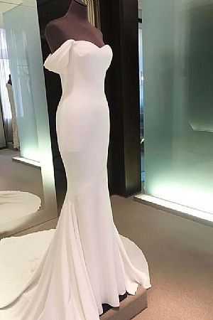 Sexy White Formal Evening Dress Bridal Gowns