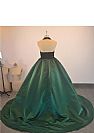 Hunter Green Ball Gown Prom Evening Dress