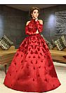 Gorgeous Red Halter Ball Gown Evening Dress