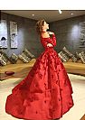 Gorgeous Red Halter Ball Gown Evening Dress