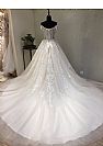 Princess Wedding Dress with Embroidery Beading Lace Applique
