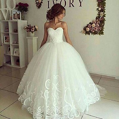 Princess Sweetheart Neckline Ball Gown Wedding Dress