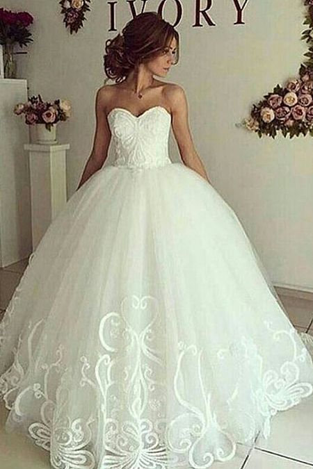 Princess Sweetheart Neckline Ball Gown Wedding Dress