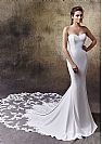 Sweetheart Neckline Satin Wedding Dress with Lace Patterns