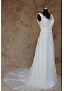 Simple Chiffon A-Line Wedding Dress with Cowl Back