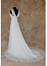 Simple Chiffon A-Line Wedding Dress with Cowl Back