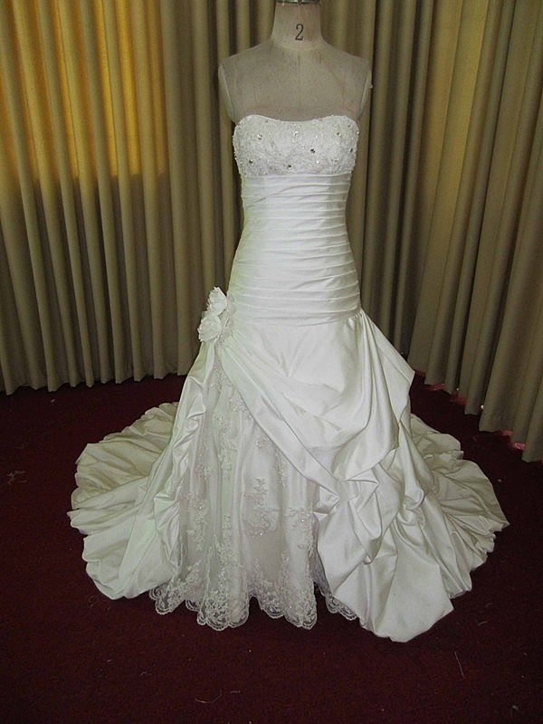 Strapless Wedding Dress Lace Up with ...