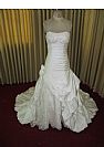 Strapless Wedding Dress Lace Up with Ruching