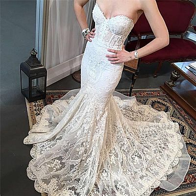 Designer Sweetheart Lace Wedding Dress Bridal Gowns